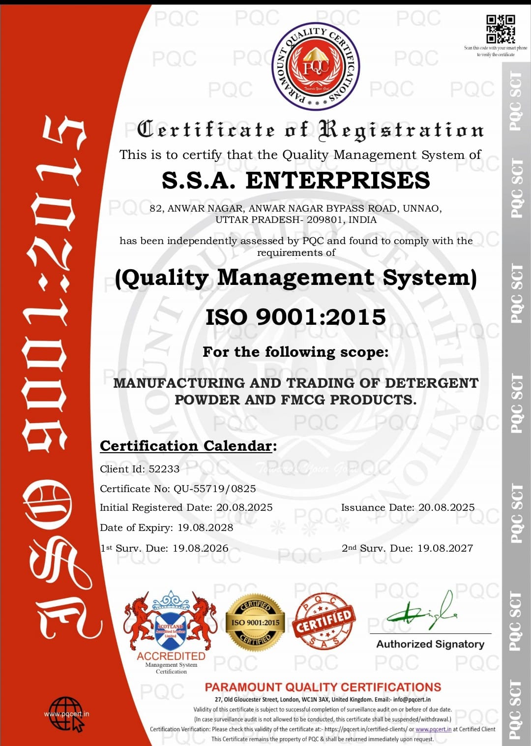 ISO Certificate